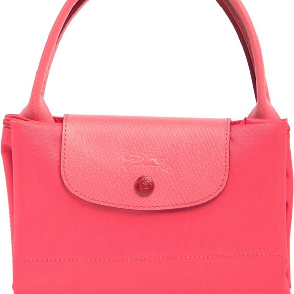 Longchamp Le Pliage Club Leather Trim Top Handle - Picture 4 of 5